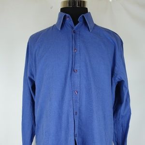 DOLCE & GABBANA Solid Blue Shirt Size 16”/41 Mens